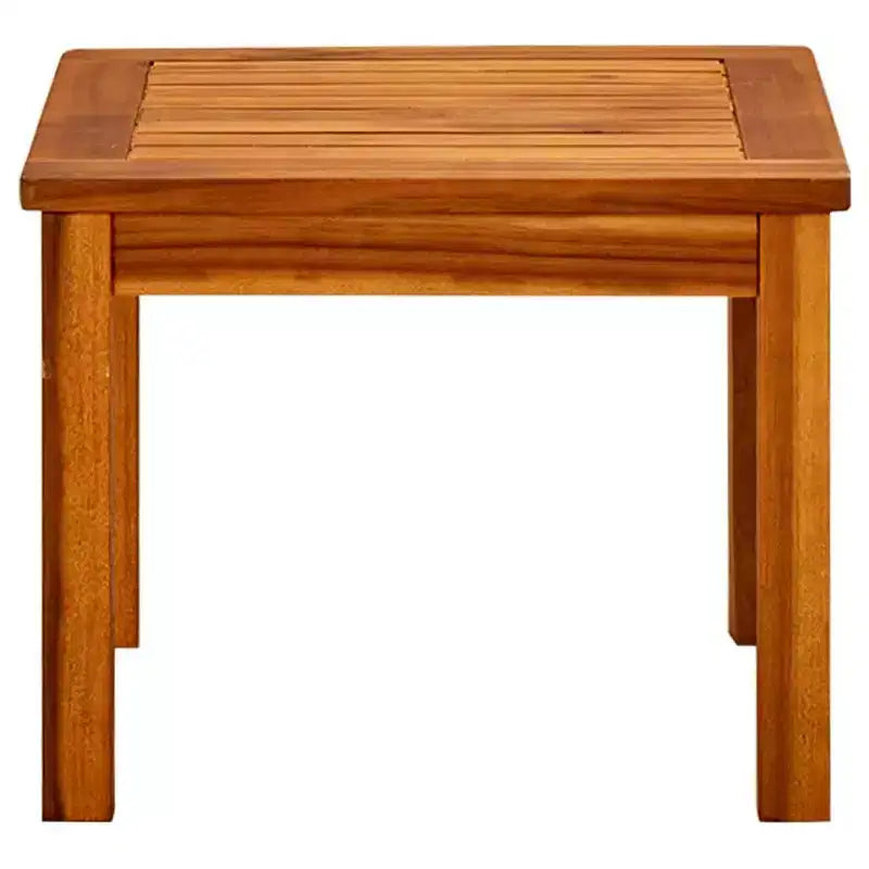 Tavolino da salotto in legno naturale massello di acacia - 45 x 45 x 36 cm