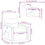 Poltrona reclinabile massaggiante - Manuale Push Back grigio chiaro