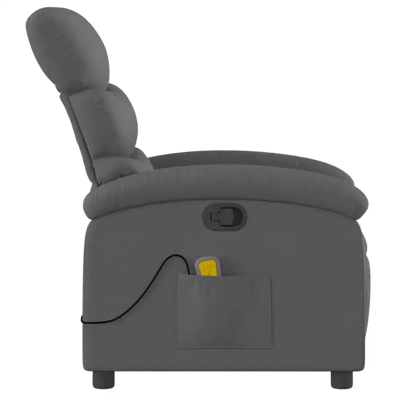 Poltrona reclinabile massaggiante - Manuale Push Back grigio chiaro