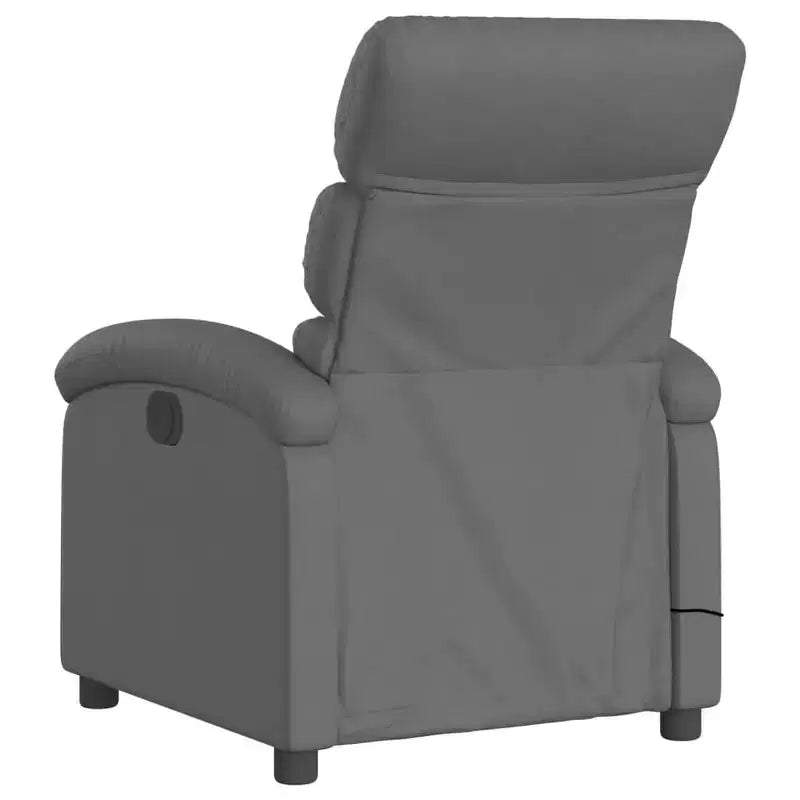 Poltrona reclinabile massaggiante - Manuale Push Back grigio chiaro