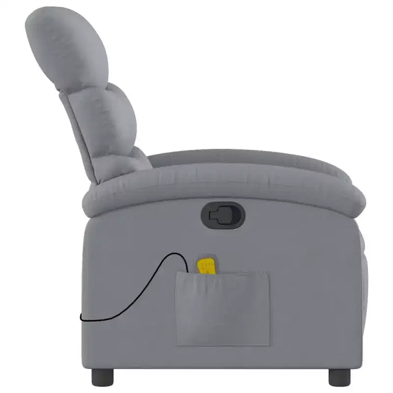 Poltrona reclinabile massaggiante - Manuale Push Back grigio chiaro