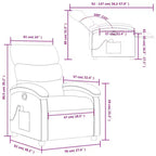 Poltrona reclinabile massaggiante - Manuale Push Back grigio chiaro