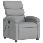 Poltrona reclinabile massaggiante - Manuale Push Back grigio chiaro