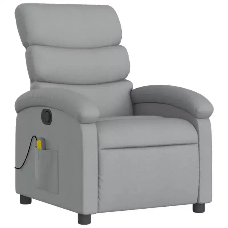 Poltrona reclinabile massaggiante - Manuale Push Back grigio chiaro