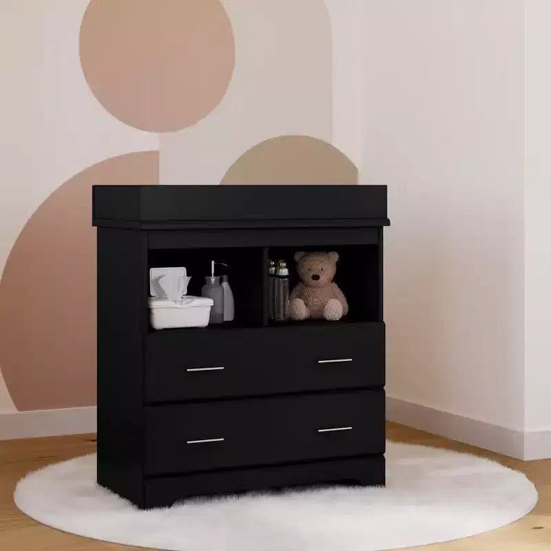 Cassettiera Brookside a 2 cassetti con fasciatoio rimovibile