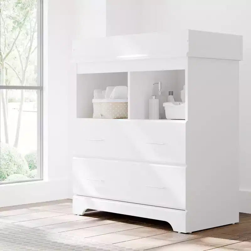 Cassettiera Brookside a 2 cassetti con fasciatoio rimovibile