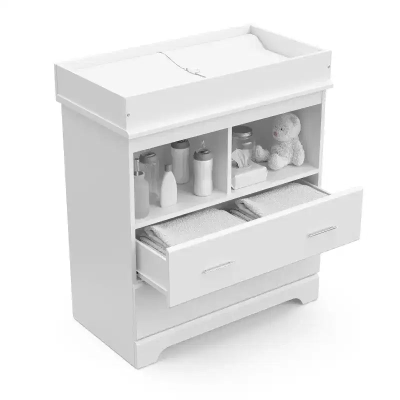 Cassettiera Brookside a 2 cassetti con fasciatoio rimovibile