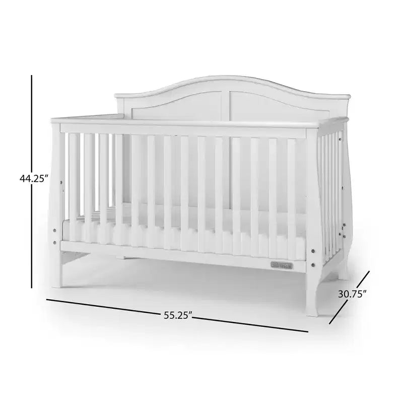 Culla trasformabile 4-in-1 Camden, si trasforma in divanetto, lettino per bambini e letto a una piazza e mezza, 3 posizioni del materasso, finitura sicura per neonati