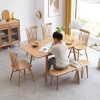 Panca da pranzo in legno sottile da 39,3" con seduta in rovere naturale per uso interno, ideale per ingresso, soggiorno, camera da letto o cucina