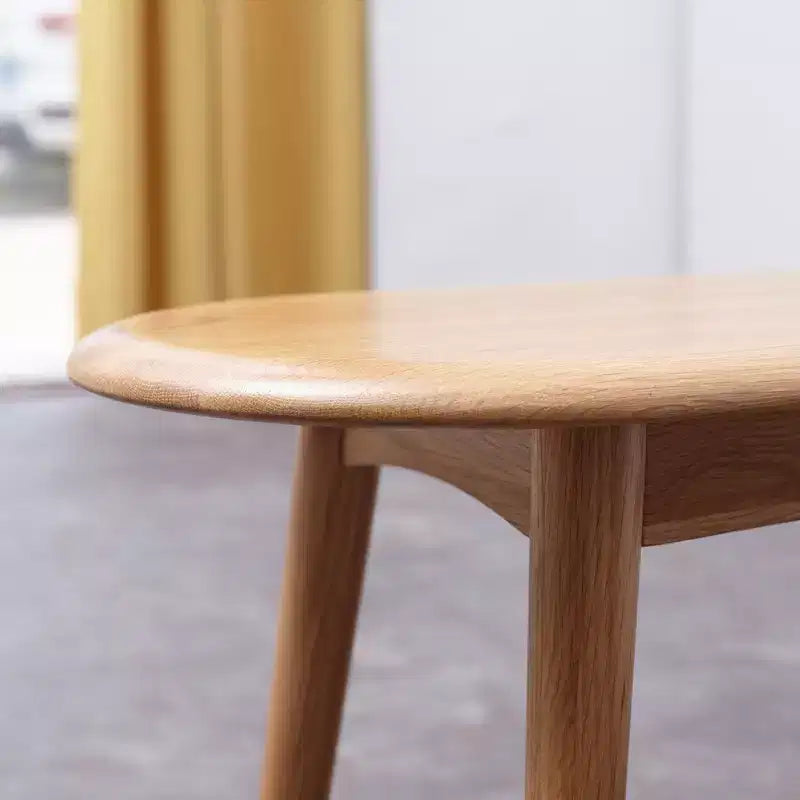 Panca da pranzo in legno sottile da 39,3" con seduta in rovere naturale per uso interno, ideale per ingresso, soggiorno, camera da letto o cucina