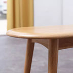 Panca da pranzo in legno sottile da 39,3" con seduta in rovere naturale per uso interno, ideale per ingresso, soggiorno, camera da letto o cucina