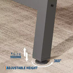 Tavolo da pranzo industriale per 4-6 persone, tavolo da cucina lungo 160 cm in legno con robusto telaio in metallo e finitura grigia - 4 posti, bancone rettangolare