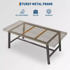 Tavolo da pranzo industriale per 4-6 persone, tavolo da cucina lungo 160 cm in legno con robusto telaio in metallo e finitura grigia - 4 posti, bancone rettangolare