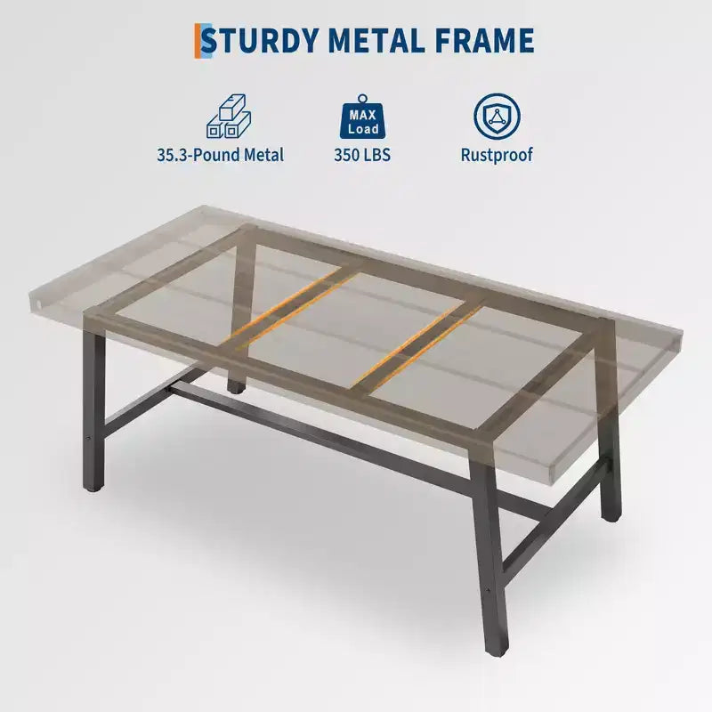 Tavolo da pranzo industriale per 4-6 persone, tavolo da cucina lungo 160 cm in legno con robusto telaio in metallo e finitura grigia - 4 posti, bancone rettangolare