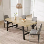 Tavolo da pranzo industriale per 4-6 persone, tavolo da cucina lungo 160 cm in legno con robusto telaio in metallo e finitura grigia - 4 posti, bancone rettangolare