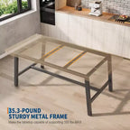 Tavolo da pranzo industriale per 4-6 persone, tavolo da cucina lungo 160 cm in legno con robusto telaio in metallo e finitura grigia - 4 posti, bancone rettangolare