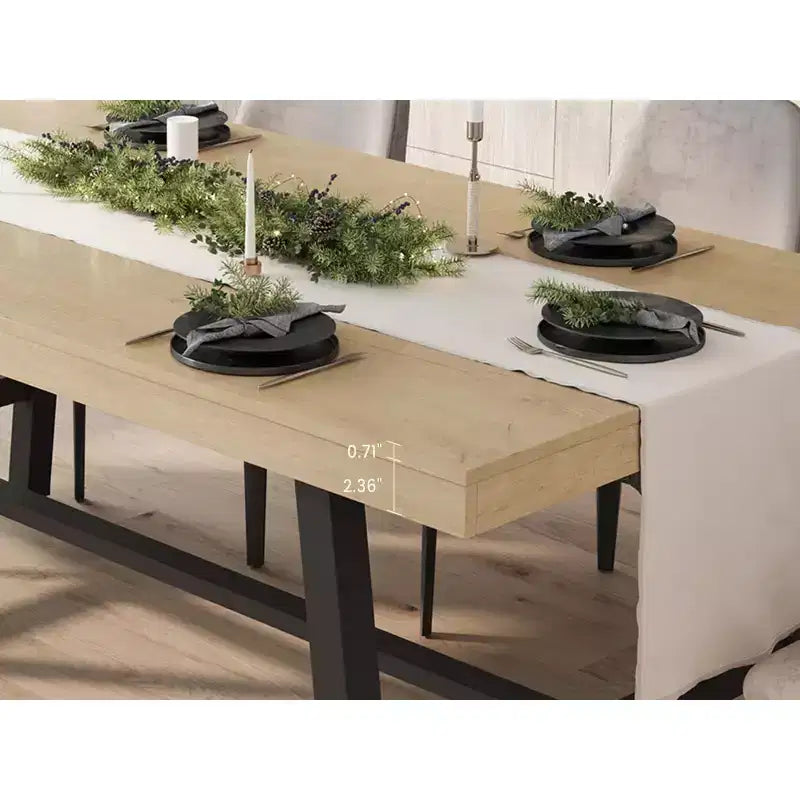 Tavolo da pranzo industriale per 4-6 persone, tavolo da cucina lungo 160 cm in legno con robusto telaio in metallo e finitura grigia - 4 posti, bancone rettangolare