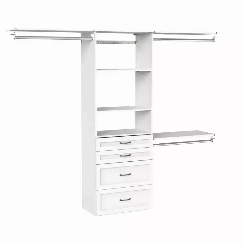 25 in. Suite Symphony Hanging Tower with 3 Top Shelves & 4 Drawers Kit - ClosetMaid