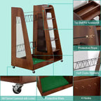 Organizzatore per Sacche da Golf da Garage, Portaoggetti Premium in Legno per Mazze da Golf Adatto a 2 Sacche da Golf, Organizer da Baule per Auto Garage Ripostiglio Cantina