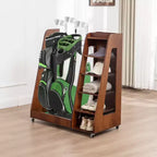 Organizzatore per Sacche da Golf da Garage, Portaoggetti Premium in Legno per Mazze da Golf Adatto a 2 Sacche da Golf, Organizer da Baule per Auto Garage Ripostiglio Cantina