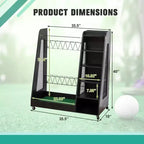 Organizzatore per Sacche da Golf da Garage, Portaoggetti Premium in Legno per Mazze da Golf Adatto a 2 Sacche da Golf, Organizer da Baule per Auto Garage Ripostiglio Cantina
