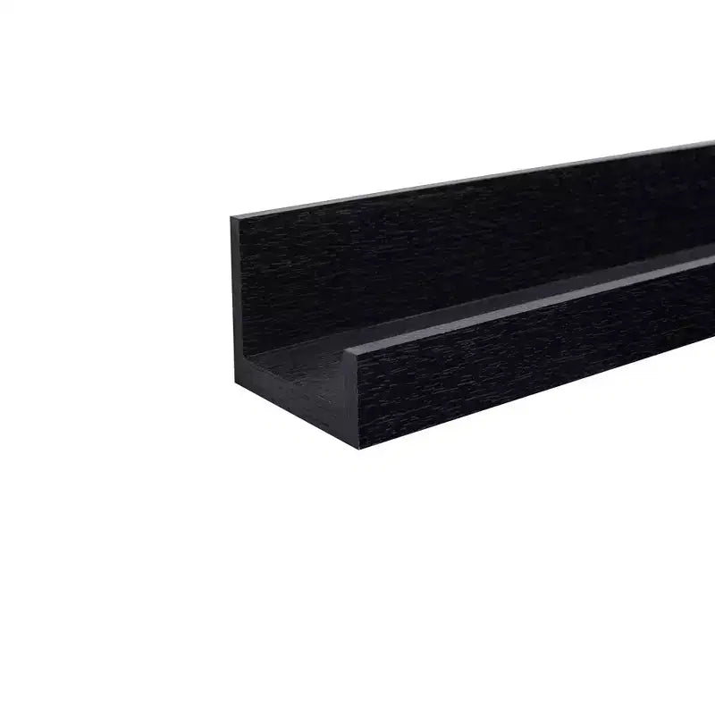 18.11 Mensola galleggiante nera in legno, con staffa invisibile, perfetta per l'arredo di bagno/camera da letto/cucina o come espositore per libri/piante, facile da installare.