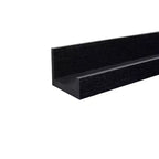 18.11 Mensola galleggiante nera in legno, con staffa invisibile, perfetta per l'arredo di bagno/camera da letto/cucina o come espositore per libri/piante, facile da installare.