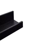 18.11 Mensola galleggiante nera in legno, con staffa invisibile, perfetta per l'arredo di bagno/camera da letto/cucina o come espositore per libri/piante, facile da installare.