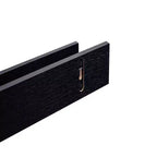 18.11 Mensola galleggiante nera in legno, con staffa invisibile, perfetta per l'arredo di bagno/camera da letto/cucina o come espositore per libri/piante, facile da installare.