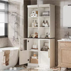 Mobiletto da bagno alto e stretto da 70 pollici con anta e ripiani aperti, armadietto da terra indipendente e stretto per piccoli spazi, cucina, soggiorno