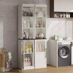 Mobiletto da bagno alto e stretto da 70 pollici con anta e ripiani aperti, armadietto da terra indipendente e stretto per piccoli spazi, cucina, soggiorno