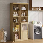Mobiletto da bagno alto e stretto da 70 pollici con anta e ripiani aperti, armadietto da terra indipendente e stretto per piccoli spazi, cucina, soggiorno