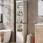 Mobiletto da bagno alto e stretto da 70 pollici con anta e ripiani aperti, armadietto da terra indipendente e stretto per piccoli spazi, cucina, soggiorno