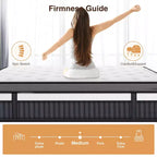 Materasso king size da 14 pollici, materasso ibrido in gel memory foam in scatola, supporto a molle insacchettate con isolamento del movimento e sollievo dalla pressione, rigidità media, CertiPUR-US