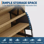 Scarpiera in Legno Scanalato per Ingresso con 2 Cassetti a Ribalta, Organizer Porta Scarpe Stretto Nascosto da 122 cm per Corridoio, Autoportante