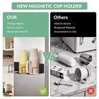 Portabicchieri, portabicchieri magnetico da frigorifero con organizer per coperchi e cannucce per bicchieri da 30/40 Oz per cucina e ufficio