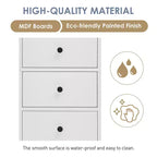 Mobiletto contenitore indipendente, mobiletto a pavimento in MDF con 3 cassetti, 2 ripiani aperti e 1 anta per bagno, cucina, soggiorno