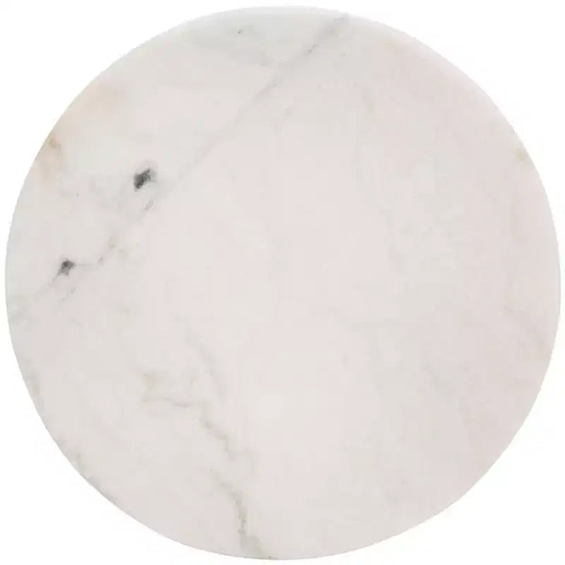 Tavolino rotondo Marini con piano in marmo - ACC8100 - Marmo/Noce