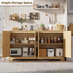 Credenza da buffet a 59 W, grande console portaoggetti e moderno mobile bar accentato per soggiorno, cucina, corridoio, sala da pranzo, ingresso