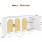 Credenza da buffet a 59 W, grande console portaoggetti e moderno mobile bar accentato per soggiorno, cucina, corridoio, sala da pranzo, ingresso