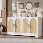 Credenza da buffet a 59 W, grande console portaoggetti e moderno mobile bar accentato per soggiorno, cucina, corridoio, sala da pranzo, ingresso