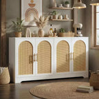 Credenza da buffet a 59 W, grande console portaoggetti e moderno mobile bar accentato per soggiorno, cucina, corridoio, sala da pranzo, ingresso