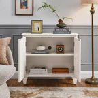 Mobile credenza 34 Geometric, credenza a 2 ante moderna con ripiano regolabile per ingresso, soggiorno