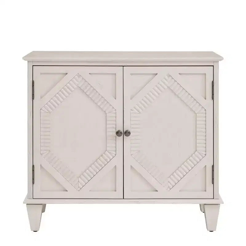 Mobile credenza 34 Geometric, credenza a 2 ante moderna con ripiano regolabile per ingresso, soggiorno