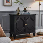 Mobile credenza 34 Geometric, credenza a 2 ante moderna con ripiano regolabile per ingresso, soggiorno
