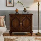 Mobile credenza 34 Geometric, credenza a 2 ante moderna con ripiano regolabile per ingresso, soggiorno