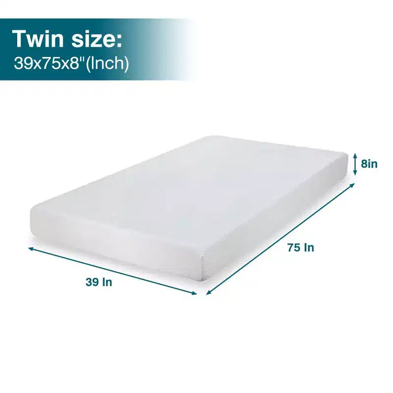 Materasso singolo in memory foam, morbido, imbottito in cotone, spessore 20 cm, arrotolato in scatola, solo materasso